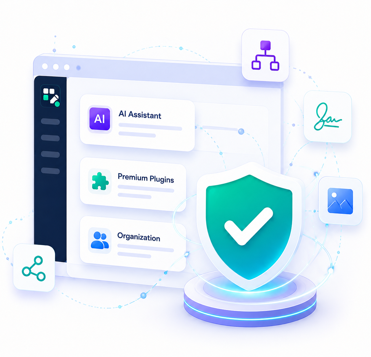 BlockWriteAI premium plugin trial security illustration