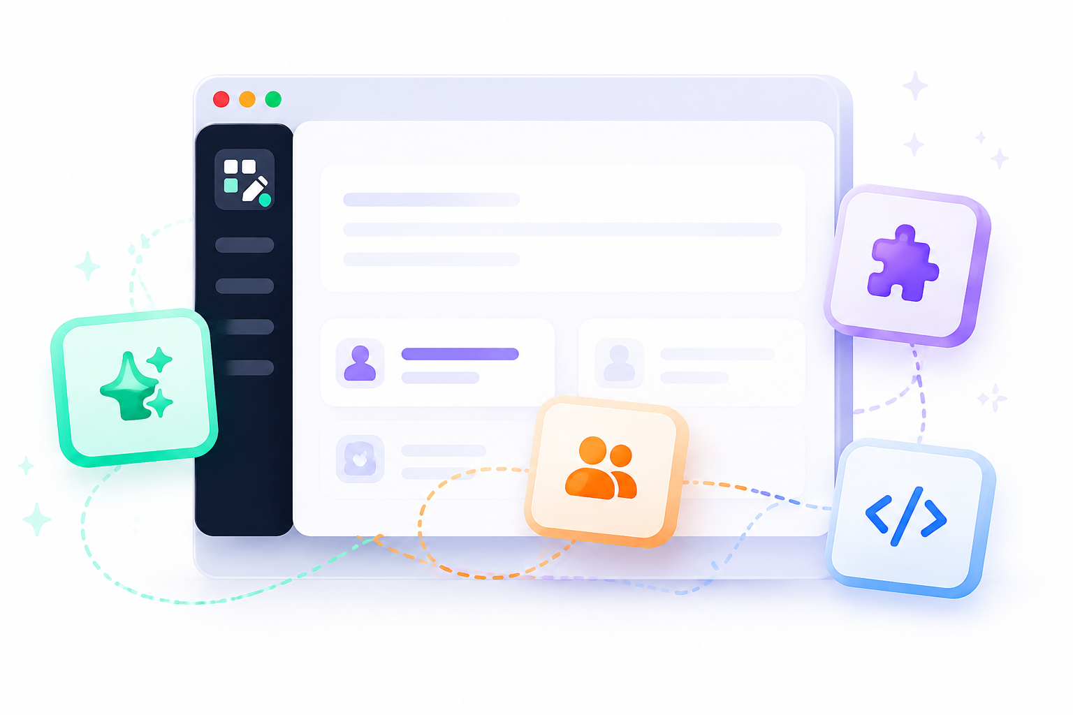 Light mode premium trial features illustration