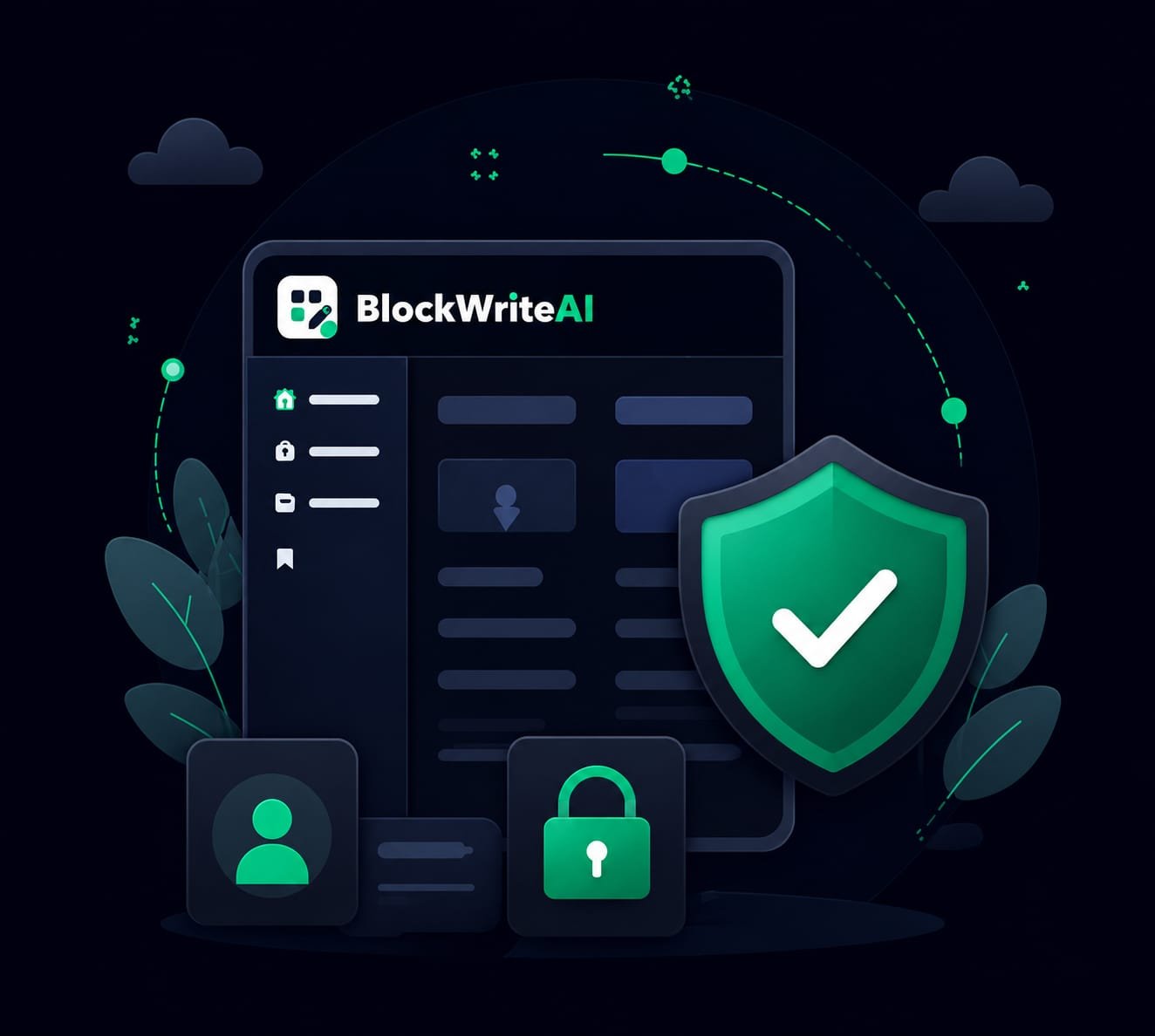 BlockWriteAI platform security illustration